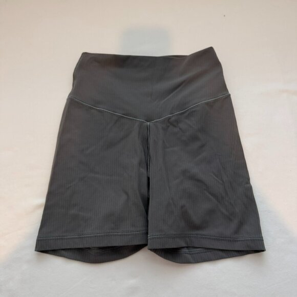 aerie Pants - OFFLINE by Aerie Real Me Extra Biker Shorts Grey Ribbed High Rise Athletic